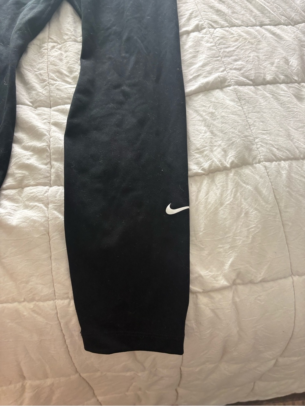 Nike Black Leggings with White Swoosh
